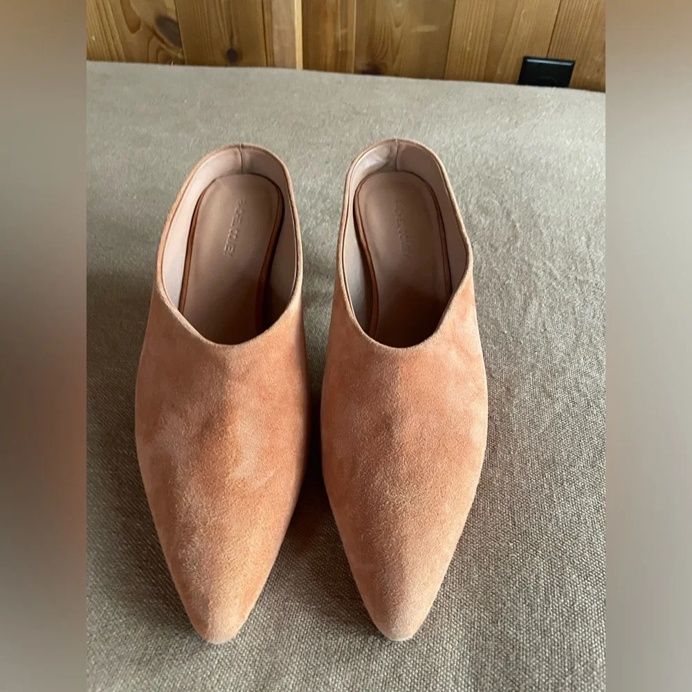 Rachel Comey Peach Suede Alder Mules Pumps - Picture 8 of 14